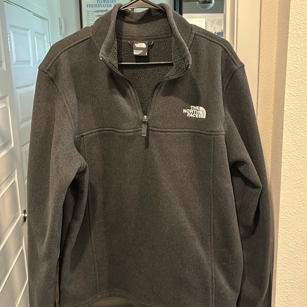 North face men’s quarter zip black large